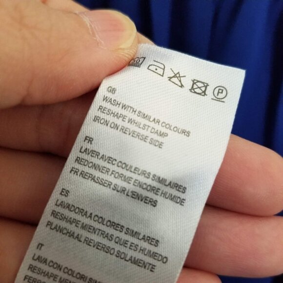 NEW Yumi Cobalt Blue Jewel Keyhole Pleated Maxi Dress Gown Size 8/10 - Picture 15 of 17